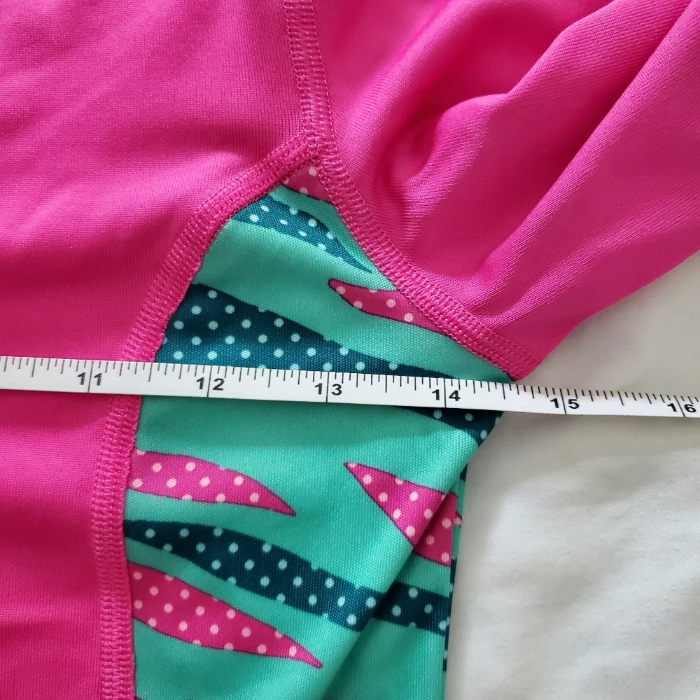 Danskin Now Drimore Shirt‎ Top Girls Size Large Hot Pink Long Sleeve Athletic
